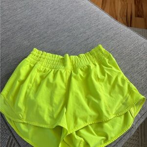 Lululemon Athletica Vibrant Yellow Athletic Shorts
